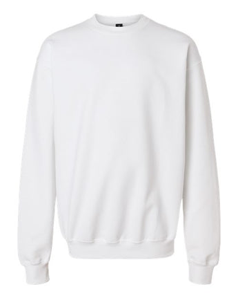 Pretreated Gildan SF000B Youth Softstyle Midweight Crewneck Sweatshirt - White