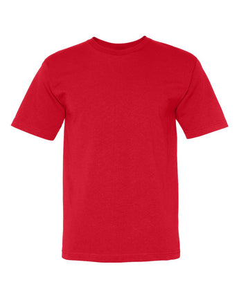 Pretreated Bayside 5040 Unisex USA-Made Midweight T-Shirt - Red