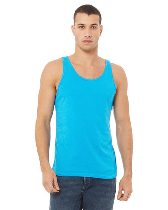 Pretreated BELLA+CANVAS 3480CVC Unisex CVC Jersey Tank - Neon Blue