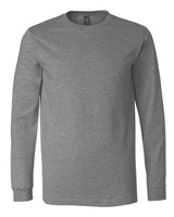 Pretreated BELLA+CANVAS 3501CVC Heather CVC Long Sleeve Tee - Deep Heather