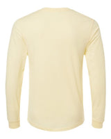 Pretreated BELLA+CANVAS 3501CVC Heather CVC Long Sleeve Tee - Heather French Vanilla - Back
