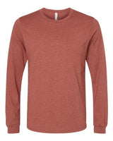 Pretreated BELLA+CANVAS 3501CVC Heather CVC Long Sleeve Tee - Heather Clay