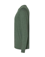 Pretreated BELLA+CANVAS 3501CVC Heather CVC Long Sleeve Tee - Heather Forest - Side