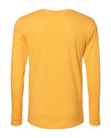 Pretreated BELLA+CANVAS 3501CVC Heather CVC Long Sleeve Tee - Heather Yellow Gold - Back