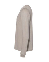 Pretreated BELLA+CANVAS 3501CVC Heather CVC Long Sleeve Tee - Heather Stone - Side