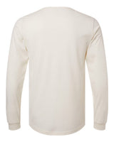 Pretreated BELLA+CANVAS 3501CVC Heather CVC Long Sleeve Tee - Heather Natural - Back