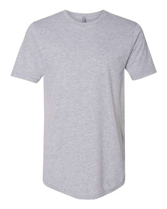 Pretreated Next Level 3602 Unisex Cotton Long Body Tee - Heather Grey