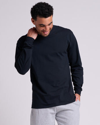 Pretreated JERZEES 363L Classics Unisex Long Sleeve T-Shirt - Black Ink