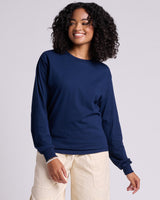 Pretreated JERZEES 363L Classics Unisex Long Sleeve T-Shirt - J. Navy