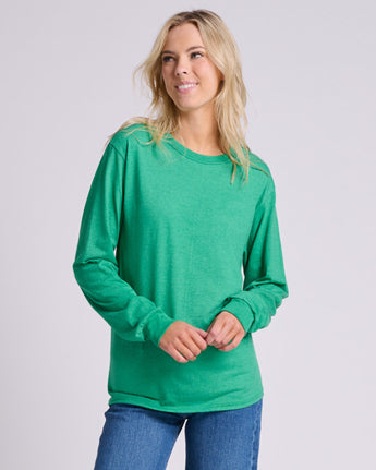 Pretreated JERZEES 363L Classics Unisex Long Sleeve T-Shirt - Retro Heather Green