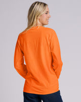 Pretreated JERZEES 363L Classics Unisex Long Sleeve T-Shirt - Safety Orange - Back