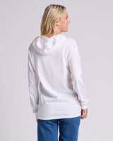 Pretreated JERZEES 363LH Classics Unisex Jersey Hood - White - Back