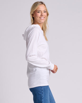 Pretreated JERZEES 363LH Classics Unisex Jersey Hood - White - Side