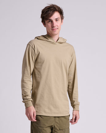 Pretreated JERZEES 363LH Classics Unisex Jersey Hood - Khaki Brown