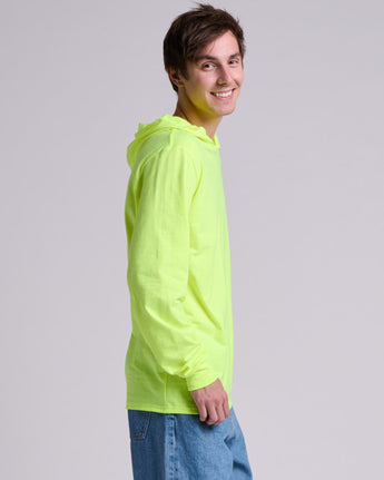 Pretreated JERZEES 363LH Classics Unisex Jersey Hood - Safety Green - Side