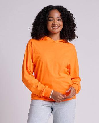 Pretreated JERZEES 363LH Classics Unisex Jersey Hood - Safety Orange