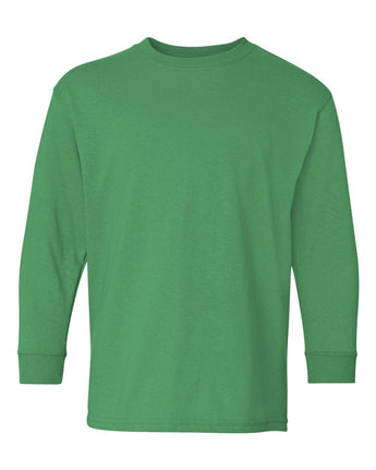 Pretreated Gildan 5400B Youth Heavy Cotton Long Sleeve T-Shirt - Irish Green