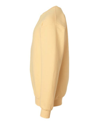Pretreated Gildan SF000B Youth Softstyle Midweight Crewneck Sweatshirt - Yellow Haze - Side