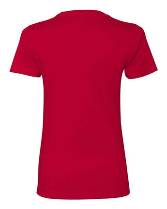 Pretreated Next Level 3900 Women’s Cotton Tee - Red - Back