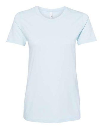 Pretreated Next Level 3900 Women’s Cotton Tee - Light Blue