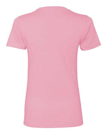 Pretreated Next Level 3900 Women’s Cotton Tee - Light Pink - Back
