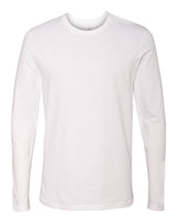 Pretreated Next Level 3601 Unisex Cotton Long Sleeve T-Shirt - White