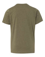 Pretreated Next Level 3312 Youth CVC Tee - Military Green - Back