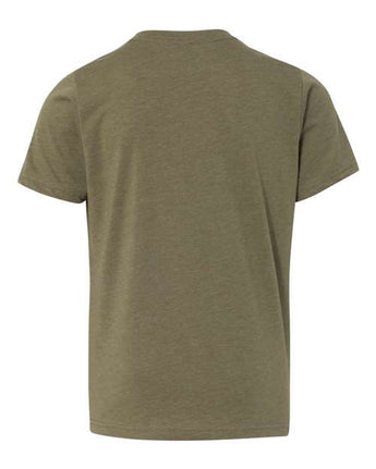 Pretreated Next Level 3312 Youth CVC Tee - Military Green - Back