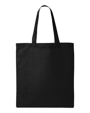 Pretreated Q-Tees QTB Economical Tote - Black