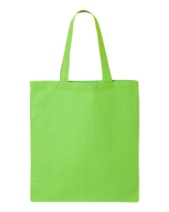 Pretreated Q-Tees QTB Economical Tote - Lime