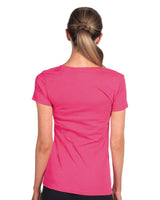 Pretreated Next Level 1540 Women's Ideal V-Neck T-Shirt - Raspberry - Back