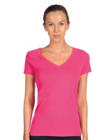 Pretreated Next Level 1540 Women's Ideal V-Neck T-Shirt - Raspberry