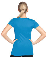 Pretreated Next Level 1540 Women's Ideal V-Neck T-Shirt - Turquoise - Back