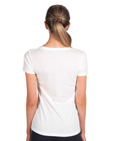 Pretreated Next Level 1540 Women's Ideal V-Neck T-Shirt - White - Back