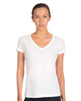 Pretreated Next Level 1540 Women's Ideal V-Neck T-Shirt - White