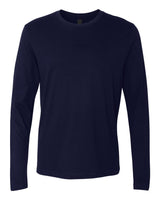 Pretreated Next Level 3601 Unisex Cotton Long Sleeve T-Shirt - Midnight Navy
