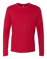 Pretreated Next Level 3601 Unisex Cotton Long Sleeve T-Shirt - Red
