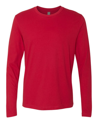 Pretreated Next Level 3601 Unisex Cotton Long Sleeve T-Shirt - Red