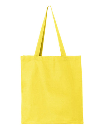 Pretreated Q-Tees Q125300 14L Shopping Bag - Yellow