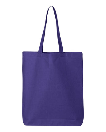 Pretreated Q-Tees QTBG 12L Economical Tote - Purple