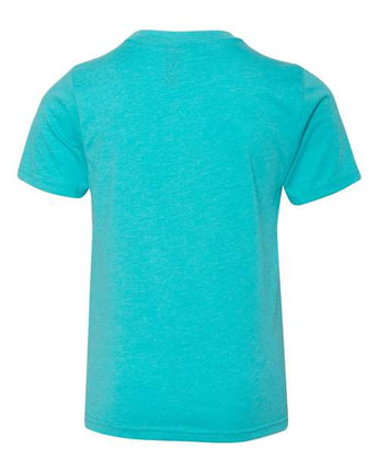 Pretreated Next Level 3312 Youth CVC Tee - Tahiti Blue - Back