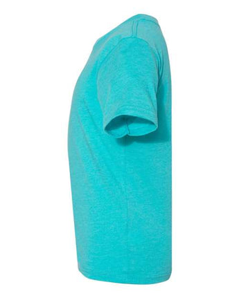 Pretreated Next Level 3312 Youth CVC Tee - Tahiti Blue - Side
