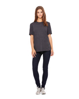 Pretreated BELLA+CANVAS 6400CVC Women's Relaxed CVC Jersey Tee - Dark Grey Heather