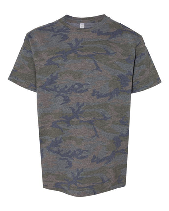 Pretreated LAT 6101 Youth Fine Jersey Tee - Vintage Camo