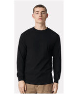Pretreated American Apparel 1304 Unisex Heavyweight Cotton Long Sleeve Tee - Black