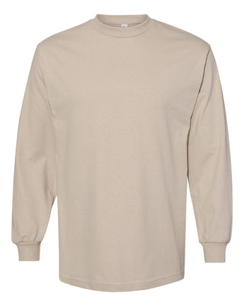 Pretreated American Apparel 1304 Unisex Heavyweight Cotton Long Sleeve Tee - Sand