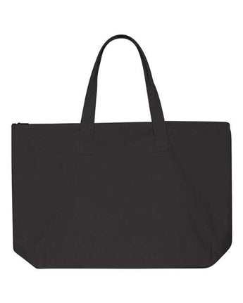 Pretreated Liberty Bags 8863 Tote with Top Zippered Closure - Black