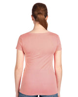 Pretreated Next Level 1540 Women's Ideal V-Neck T-Shirt - Desert Pink - Back