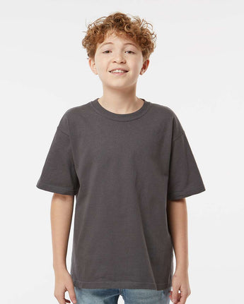 Pretreated M&O 4850 Youth Gold Soft Touch T-Shirt - Charcoal