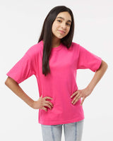 Pretreated M&O 4850 Youth Gold Soft Touch T-Shirt - Heliconia